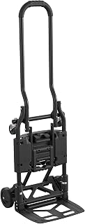 Cosco Shifter Folding Hand Truck/Cart - Heavy Duty Steel Frame, 300lbs Capacity, Black