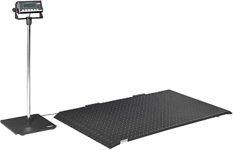 Digital Floor Scale w/Indicator Stand 2,000 lb x 1 lb, 59"L x 20"W x 2-1/2"H Platform