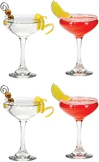 Libbey 3055 Perception 8.5 Oz. Cocktail Coupe - 4 Pack W/ Pourer