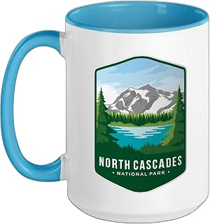 North Cascades National Park Ceramic Mug, Blue/White, 15oz