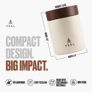 Nest 10 oz Mug by VSSL – 9.9 Ounces, 293 milliliters, Stainless Steel, Cream, Model B142250-010A