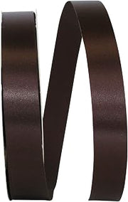 Reliant Ribbon Satin Supreme Ribbon, 7/8 Inch X 100 Yards, Chocolate Brown