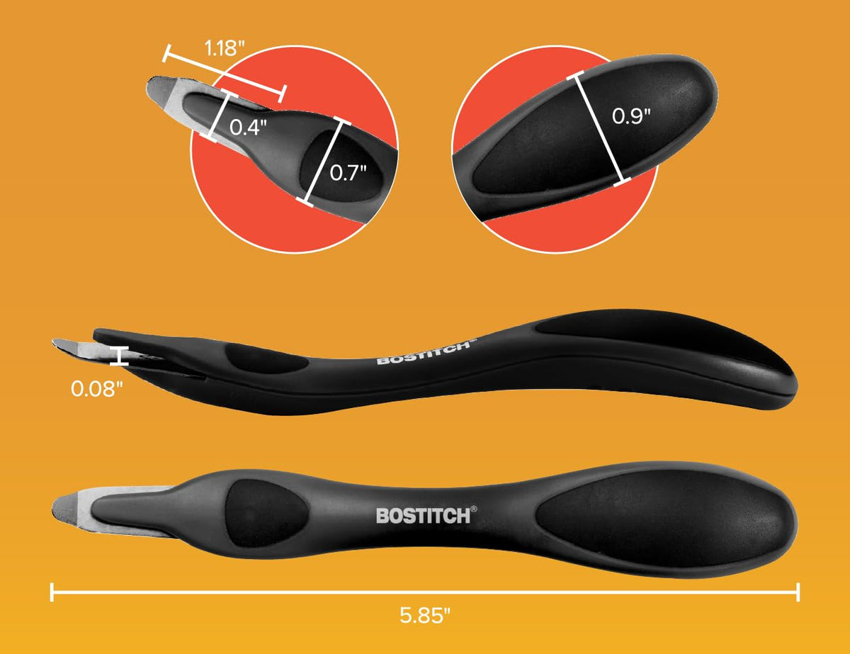Office Professional Push Style Easy Staple Remover by Bostitch – 3 Pack, Plastic, Black, Pack of 3, Model 30000-BLK-3PK