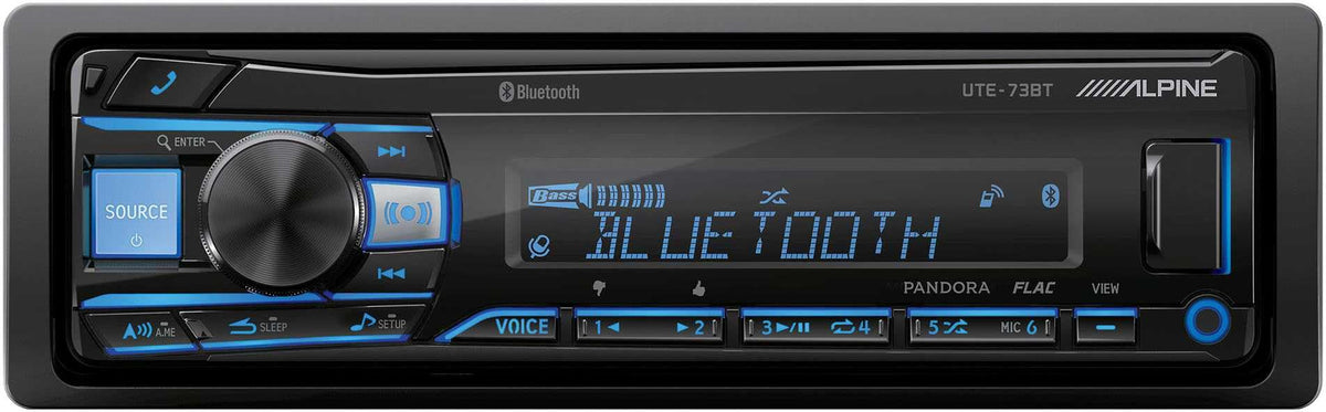 UTE-83BT Bluetooth Receiver & Handle Bar Control Interface Compatible with Harley 1998-2013 & 6.5" DM Series Speakers by Alpine – Model AlpineBDL260413-72