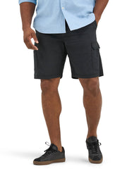 Men's Big & Tall Extreme Motion Crossroad Cargo Short by Lee – 46 Big, Cotton Blend, Black, Model 2287019
