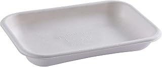 ECO PRODUCTS Compostable 24oz To Go Containers, Case of 400, 8.5"x5.5"x1.5" Vanguard Rectangle Box, Disposable Renewable White Molded Fiber, No PFAS, Tree-Free, Lid Available, ASTM, BPI-Certified