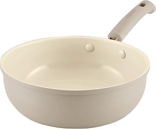 TrueCook Ceramic Plus Farberware TrueCook Ceramic Plus Nonstick, Dishwasher Safe 3.5-Quart Chef Pan Taupe, 3.5-Quart Chef Pan - Taupe
