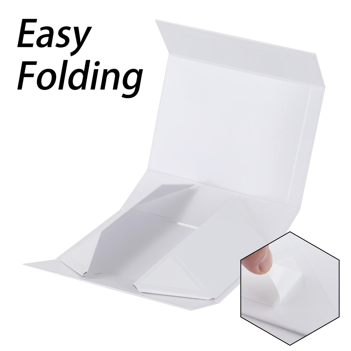 Mumupack Cardboard Gift Boxes, 12x8x4.5 Inches, White 6 Pack