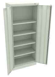 Standard Traditional Cabinets with Solid Doors by Tennsco – 30" W x 15" D x 72" H, Champagne/Putty, Model 7215-CPY