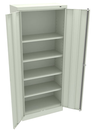 Standard Traditional Cabinets with Solid Doors by Tennsco – 30" W x 15" D x 72" H, Champagne/Putty, Model 7215-CPY