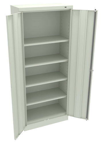 Standard Traditional Cabinets with Solid Doors by Tennsco – 30" W x 15" D x 72" H, Champagne/Putty, Model 7215-CPY