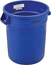 Global Industrial Commercial Round Trash Can, 20 Gallon Capacity, Blue