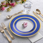 Stock Your Home Blue & Gold Plates / 50-Piece / Formal Plates