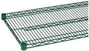 Excellante Epoxy Coating Wire Shelves with 4 Set Plastic Clips, 18" by 60", Green