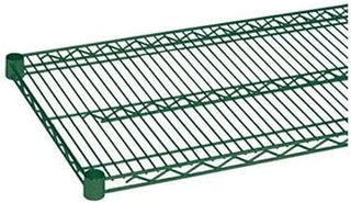 Excellante Epoxy Coating Wire Shelves with 4 Set Plastic Clips, 18" by 60", Green