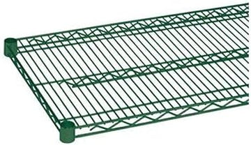 Excellante Epoxy Coating Wire Shelves with 4 Set Plastic Clips, 18" by 60", Green