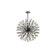 Vera 24 Light Pendant by Lighting Design – Metal, Clear, Model 2550D38BK