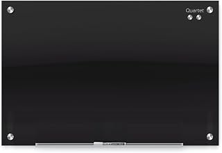 Quartet Magnetic Dry Erase Board, 48" x 36" Glass Whiteboard for Wall, Infinity, Black (G4836B)