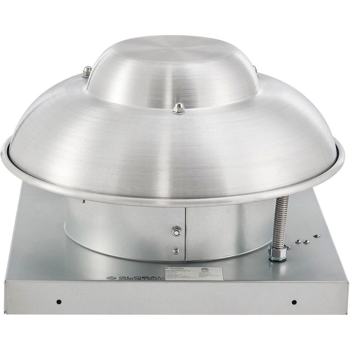 Aluminum Roof Axial Exhaust Fan by Global Industrial – Aluminum, Silver, Model RMD12