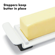 OXO Butter Dish with Lid, Plastic, White and Clear