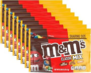 Classic Mix Chocolate Peanut Butter & Peanut Sharing Size, 8.3Oz, 8Pk | Chocolate candy variety pack: Peanut M&M'S, Peanut Butter M&M'S, Milk Chocolate M&M'S in bulk for parties, baking, desserts