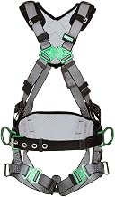 MSA 10195136 V-FIT Construction Harness, Super Extra Large, Back & Hip D-Rings, Quick-Connect Leg Straps, Shoulder Padding
