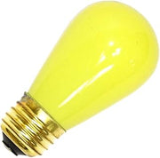 Satco S3960 11 Watt S14 Incandescent 130 Volt Medium Base Light Bulb Ceramic Yellow, 4 Pack