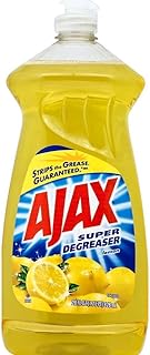 Ajax Super Degreaser Dish Liquid, Lemon, 28 Ounce -Pack of 4