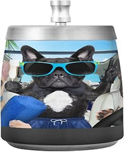Funny French Bulldog Splash Ashtray with Lid, Outdoor Ashtrays for Patio