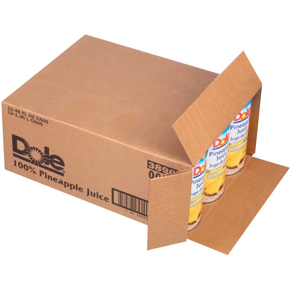 Pineapple Juice by Dole – 46 Ounce (Pack of 12), Pack of 12