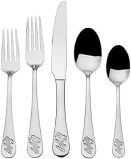 Towle Living Silverware Set 20 Piece, 18/0 Stainless Steel Flatware Set Service for 4, Dishwasher Safe Cutlery Set, Includes Dinner Forks, Salad Forks, Knives, Dinner Spoons, Teaspoons