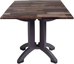 Grosfillex Atlanta 32" Square Table in Shiplap