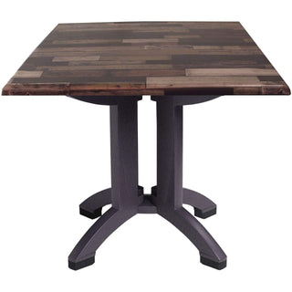 Grosfillex Atlanta 32" Square Table in Shiplap by GROSFILLEX INC – Resin