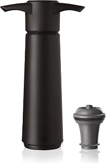 no name Vacu Vin Wine Saver Pump with 1 x Vacuum Bottle Stopper - Black