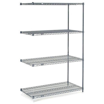 5 Tier Wire Shelving Add-On Unit by Nexel – Metal, Blue Epoxy, Model A24246N5
