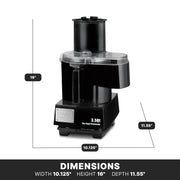 Waring WFP14SC / 3.5 Quart Food Processor Accessories / Black Food Processors