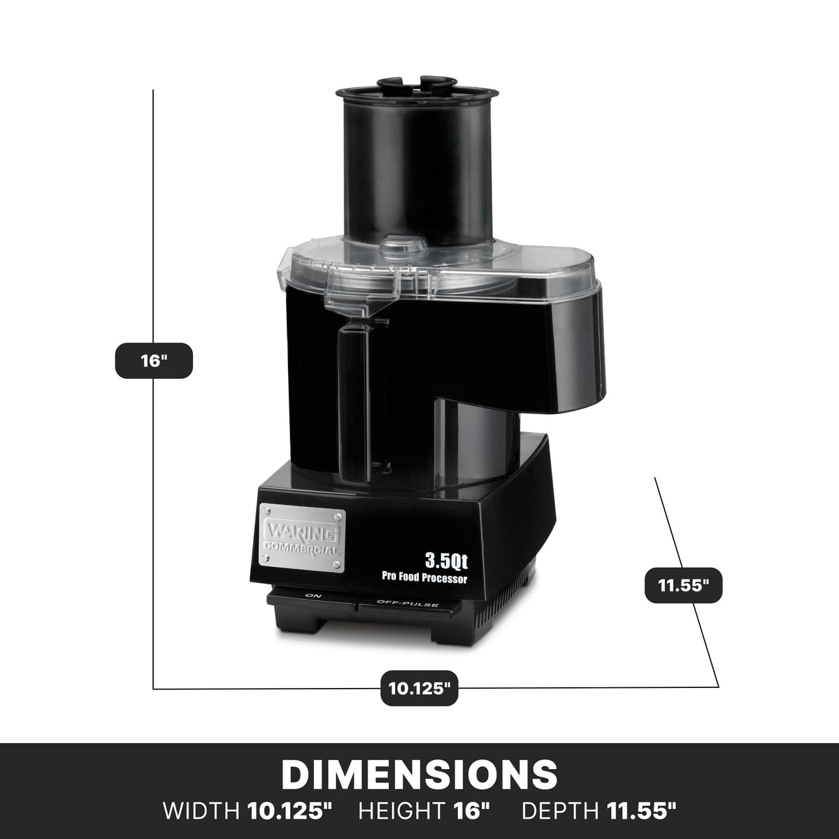 Waring WFP14SC / 3.5 Quart Food Processor Accessories / Black Food Processors