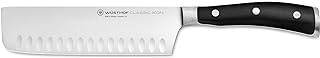 WÜSTHOF Classic IKON 7" Hollow Edge Nakiri Knife, Black