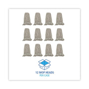 Boardwalk 424CCT Pro Loop Web/Tailband Wet Mop Head by Unisan – White, Pack of 12, Model BWK424CCT