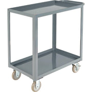 Steel Utility Cart w/2 Tray Shelves by Global Industrial – Alloy Steel, Gray, Model GWC-2T-1830