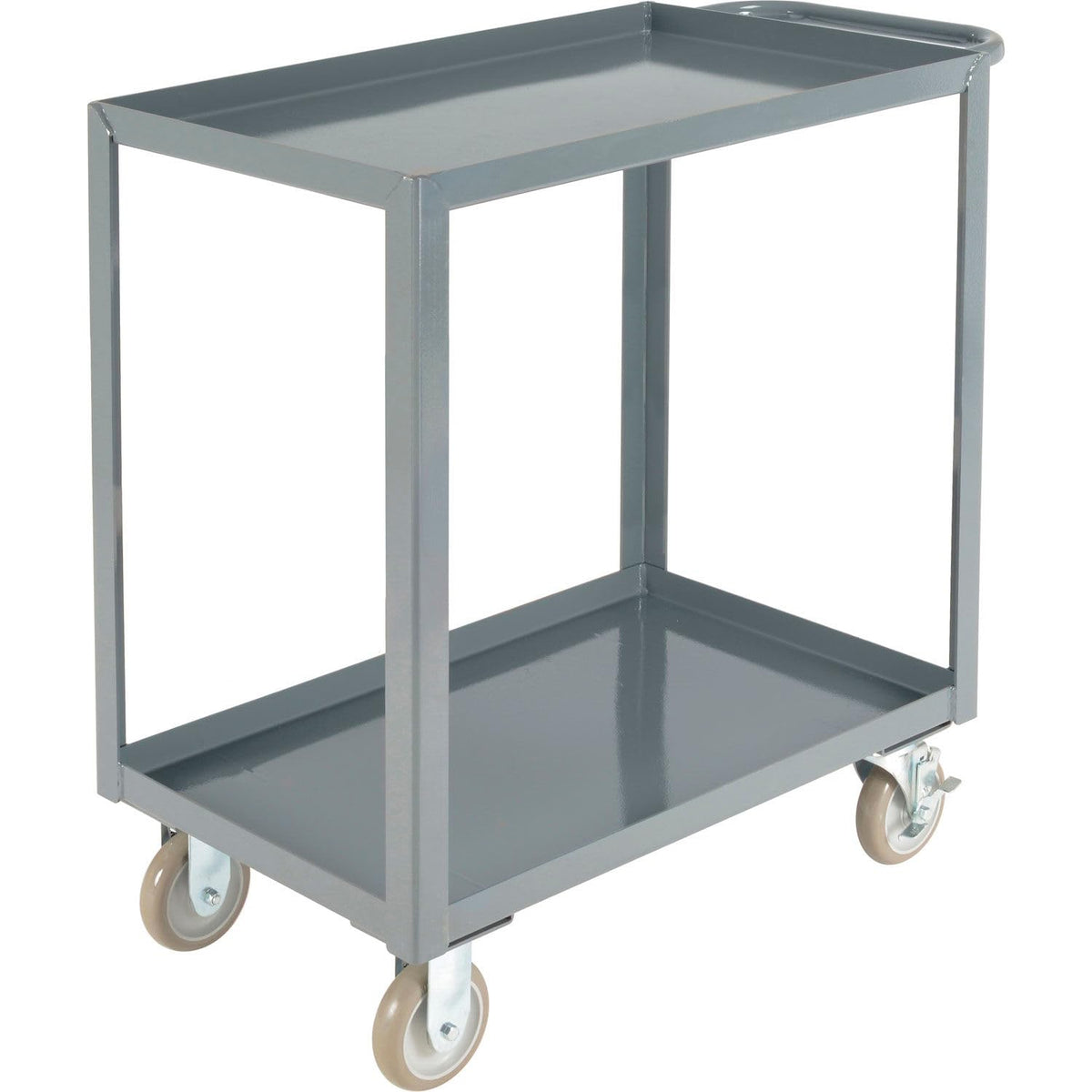 Steel Utility Cart w/2 Tray Shelves by Global Industrial – Alloy Steel, Gray, Model GWC-2T-1830