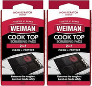 Weiman 6 Count Cooktop Scrubbing Pads, Removes Burnt-on Food, Scratch Free