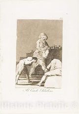 Historic Pictoric Print : to The Count Palatine or Count of The Palate, Plate 33 from Los Caprichos, Francisco Goya, c.1798, Vintage Wall Decor : 08in x 12in