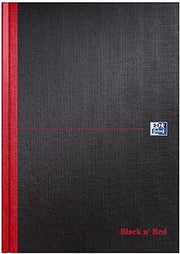 Black n' Red Oxford A4 Hardback Casebound Notebook, Narrow Ruled, 192 Page, 1 Notebook