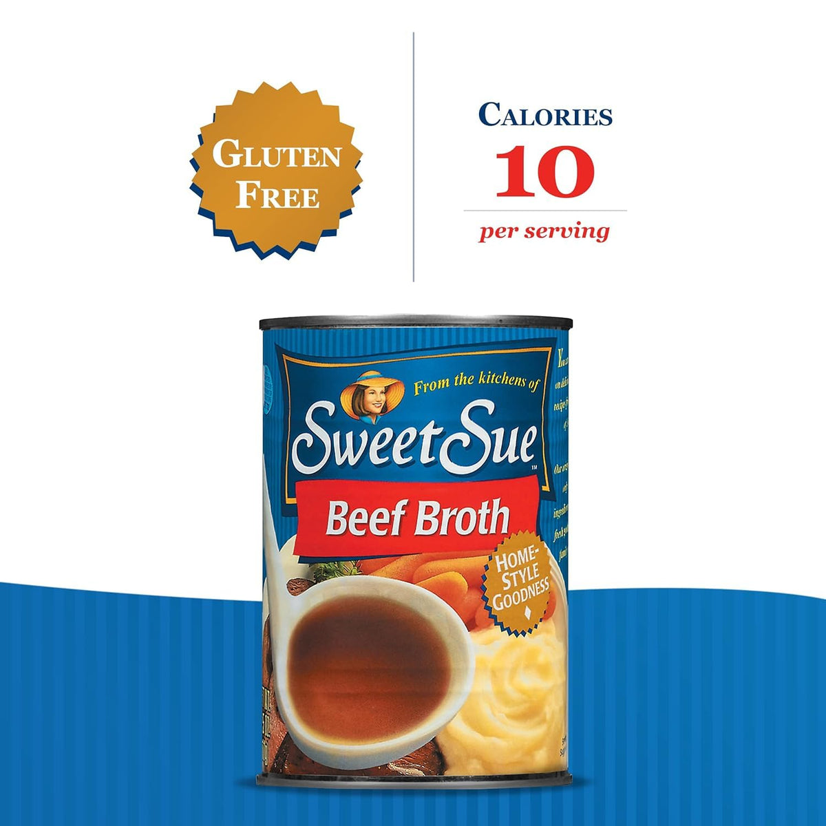 Beef Broth by Sweet Sue – 14.5 Fl Oz (Pack of 4)