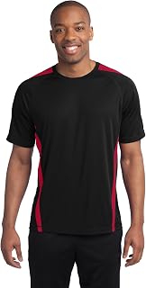 SPORT-TEK Men's Tall Colorblock PosiCharge Competitor Tee LT Black/True Red