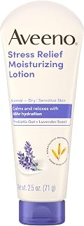 Aveeno Stress Relief Moisturizing Body Lotion, Lavender Scent, 2.5 oz