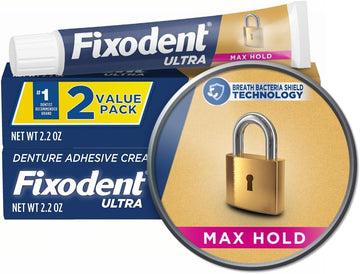 Ultra Max Hold Denture Adhesive by Fixodent – 2.2 Ounce (Pack of 12), Red, Pack of 12, Model 1432
