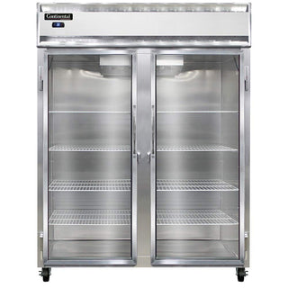 2RE-GD Extra-Wide Two Section Reach In Glass Door Refrigerator by Continental Refrigerator – Commercial Grade