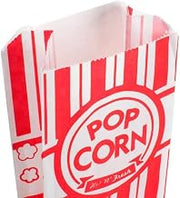 Carnival King Paper Popcorn Bags, Red/White, 100 Count (Pack of 1)